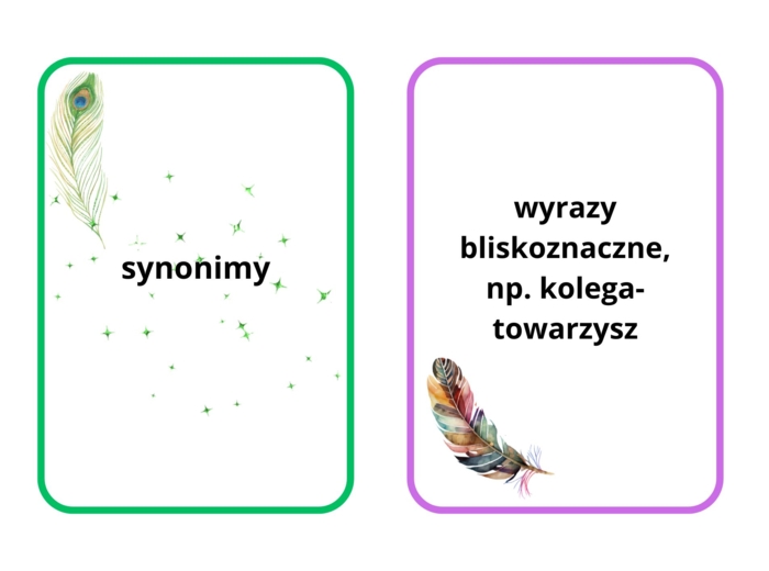 Fiszki leksyka, 14 pojęć z definicjami, pdf