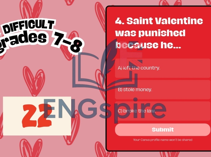 Valentine’s Day Games – gotowa lekcja pełna gier (A1–A2)