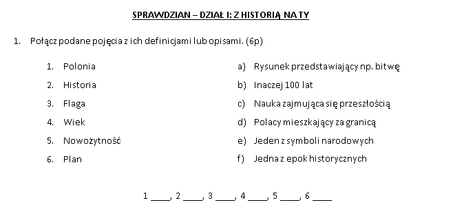 Sprawdzian - Z historią na Ty