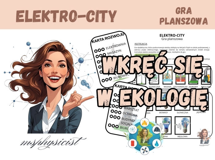LEKCJA: PRĄD ELEKTRYCZNY – klasa 8 – GRA dydaktyczna. Gra strategiczna. ELEKTRO-CITY. GRYWALIZACJA.