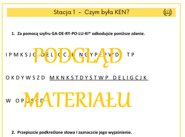 Komisja Edukacji Narodowej - stacje zadaniowe