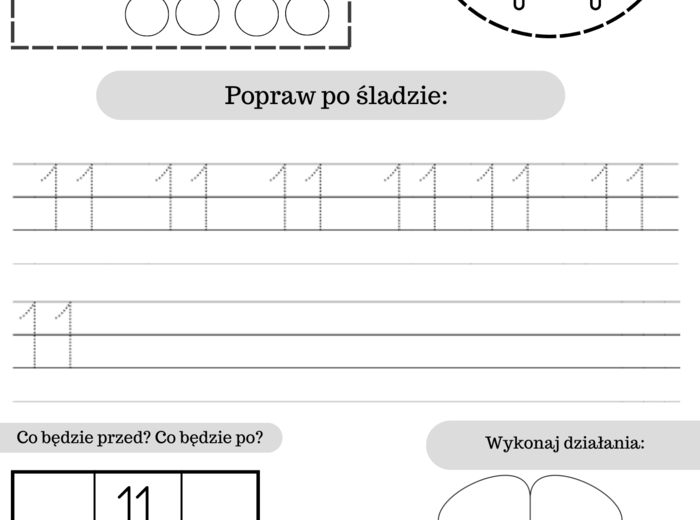 Pisownia cyfr od 0 do 21