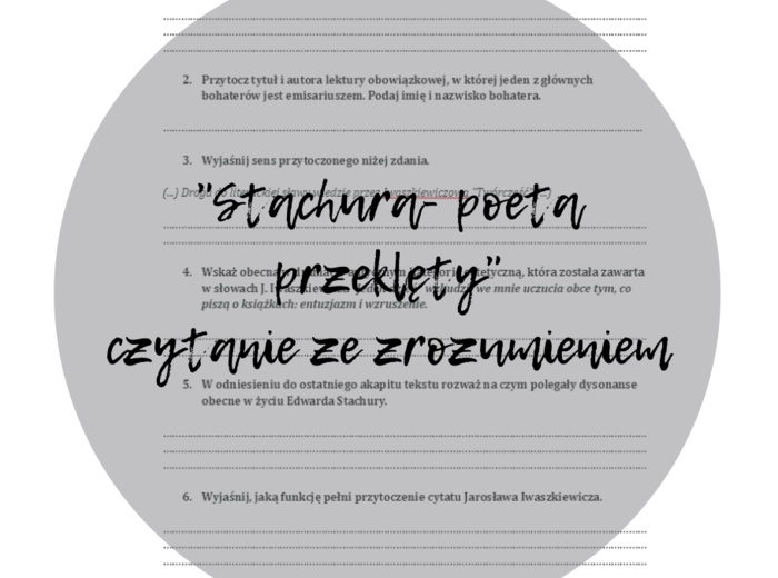 "Stachura- poeta przeklęty"