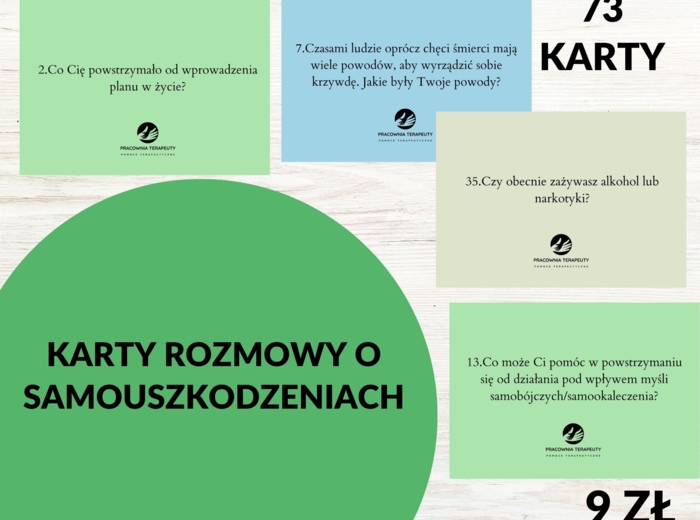 Karty “Rozmowy o samouszkodzeniach”