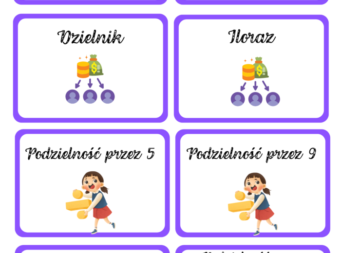 Fiszki matematyczne - 223 karty z pojęciami