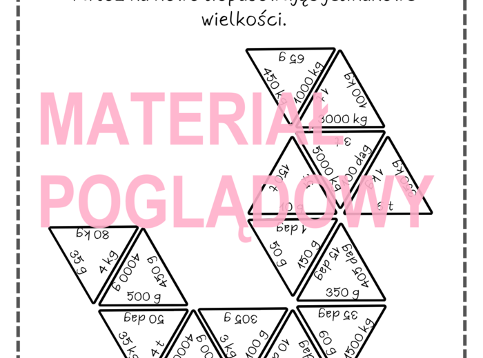 TRIMINO - zamiana jednostek masy (bez ułamków i wyrażeń algebraicznych)