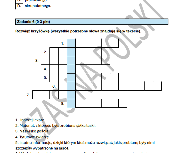 Arthur Conan Doyle „Pies Baskerville’ów” – test czytania ze zrozumieniem