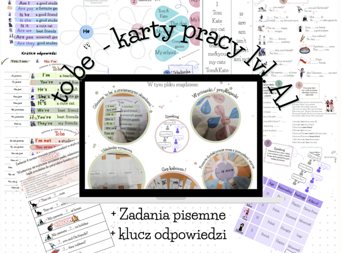 "TO BE" - karty pracy lvl A1