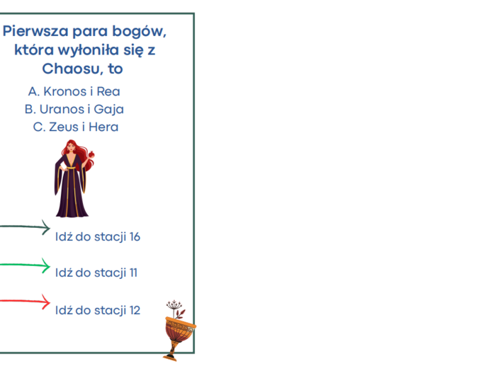 Mitologia grecka - stacje zadaniowe (lekcja w ruchu)