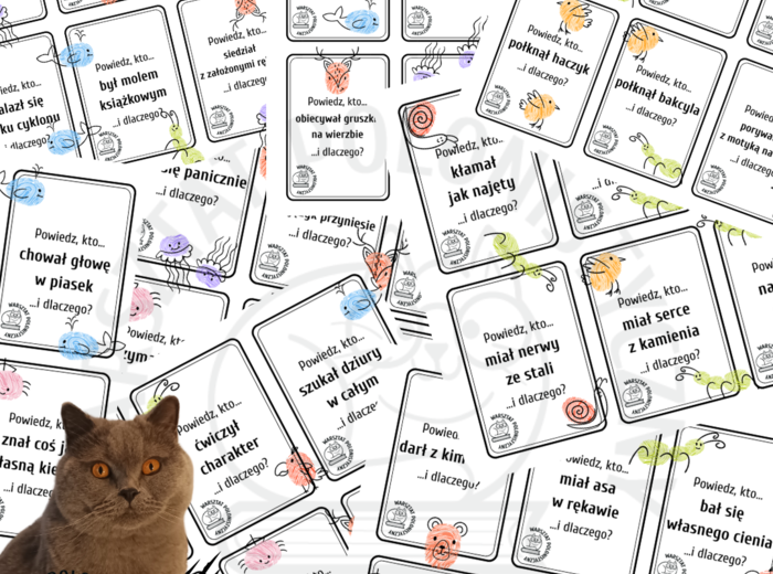 Powiedz, kto... - karty z frazeologizmami dla ósmoklasistów i maturzystów