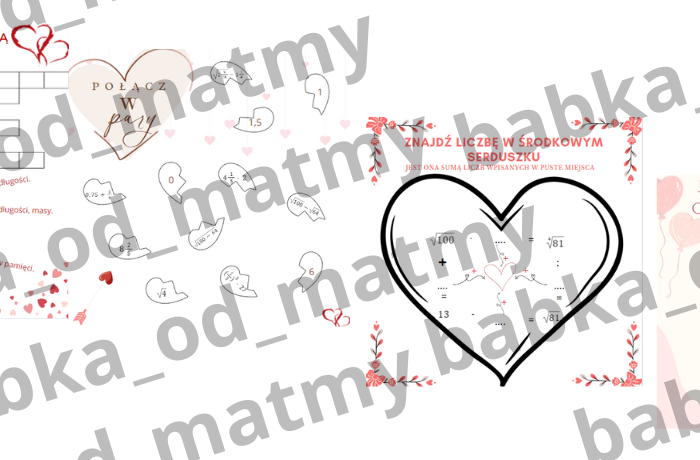 Walentynkowa matematyka kl. VI - VIII