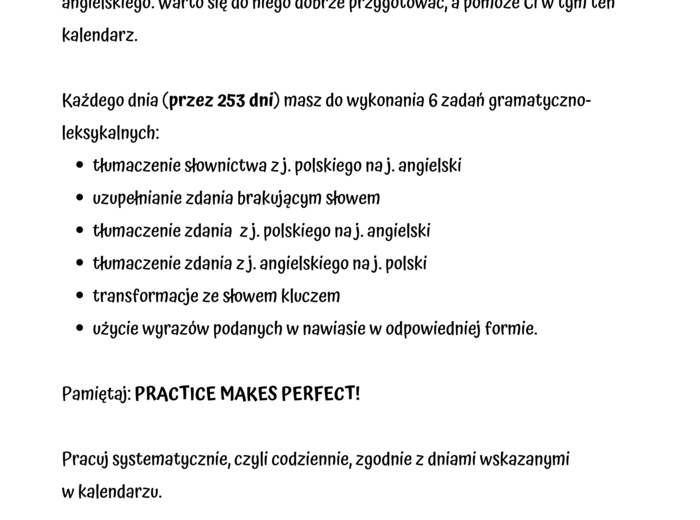 KALENDARZ ÓSMOKLASISTY 2025/2026