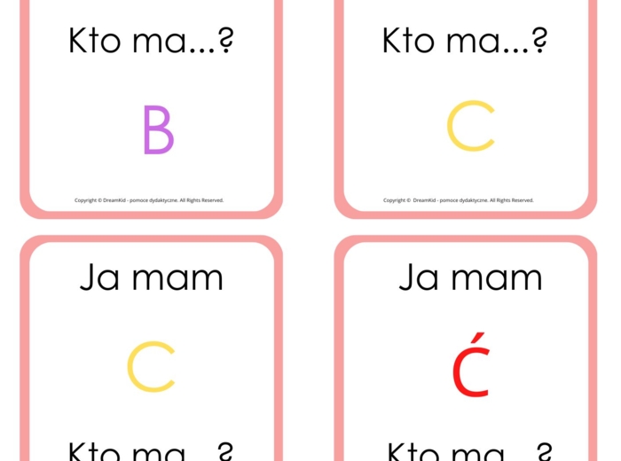 Ja mam, kto ma? - litery