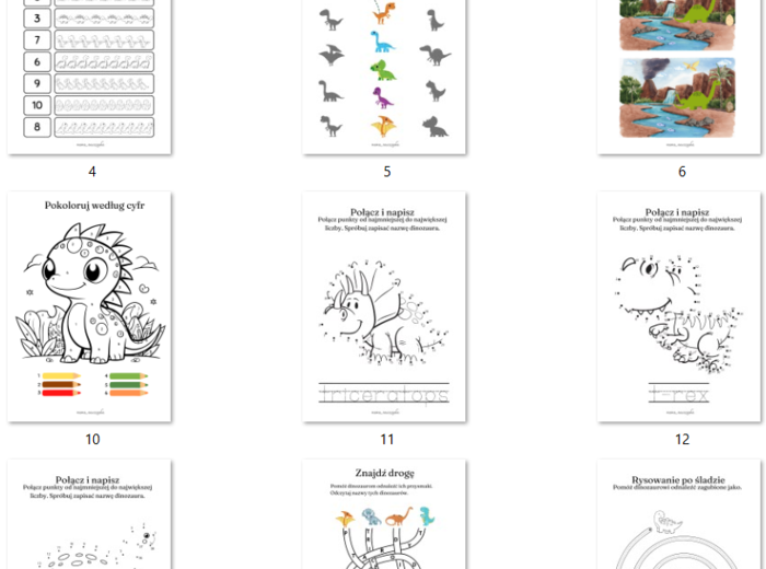 Karty pracy Dzień Dinozaura