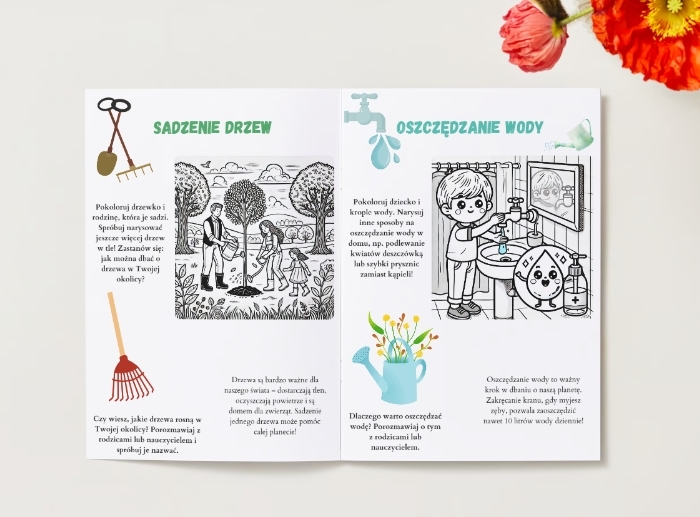 Kolorowanki ekologiczne. Zwierzęta. Rośliny. Środowisko naturalne.