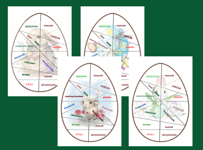 WIELKANOC – ortografia – puzzle – 4 wersje