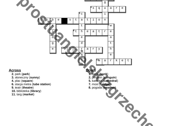 Flash 5 – Module 3 – krzyżówki