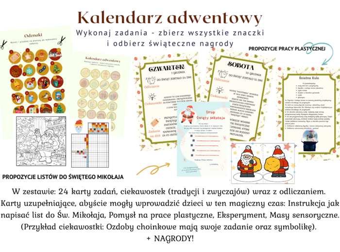 Kalendarz adwentowy - 24 zadnia