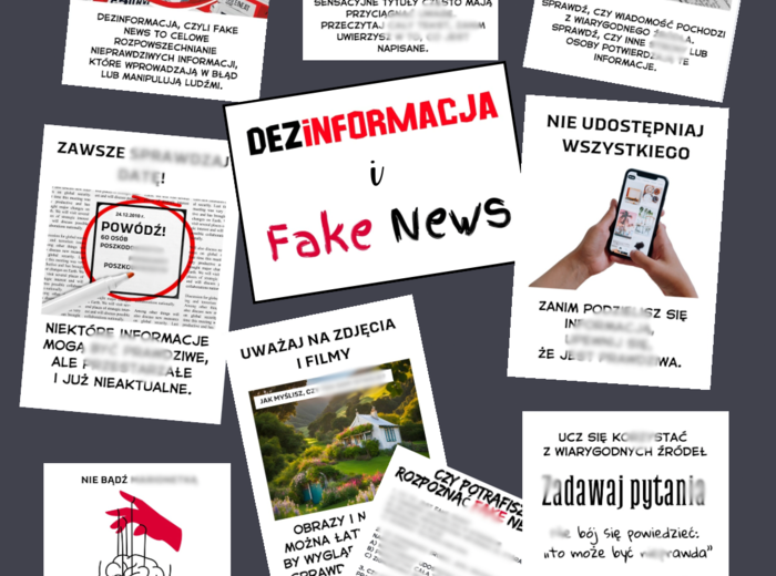 Dezinformacja i fake news - gazetka edukacyjna, profilaktyczna