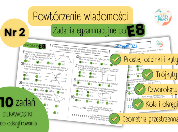 POWTÓRZENIE - Egzamin ósmoklasisty - MATEMATYKA - nr 2