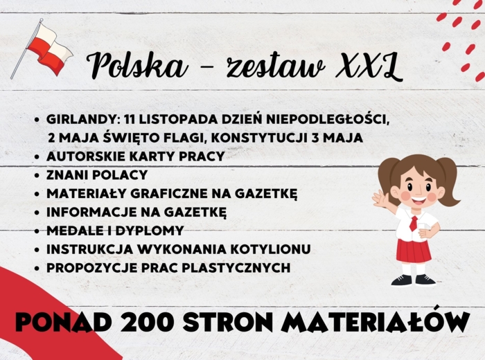 DZIEŃ NIEPODLEGŁOŚCI ŚWIĘTO 11 LISTOPADA PAKIET 3 MAJA - ponad 200 stron