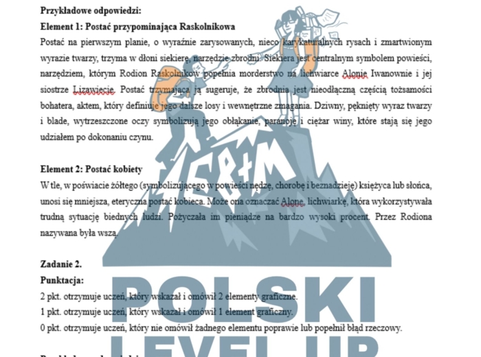 Test ikonograficzny (10 zadań z kluczem odpowiedzi)_Zbrodnia i kara_Polski Level Up