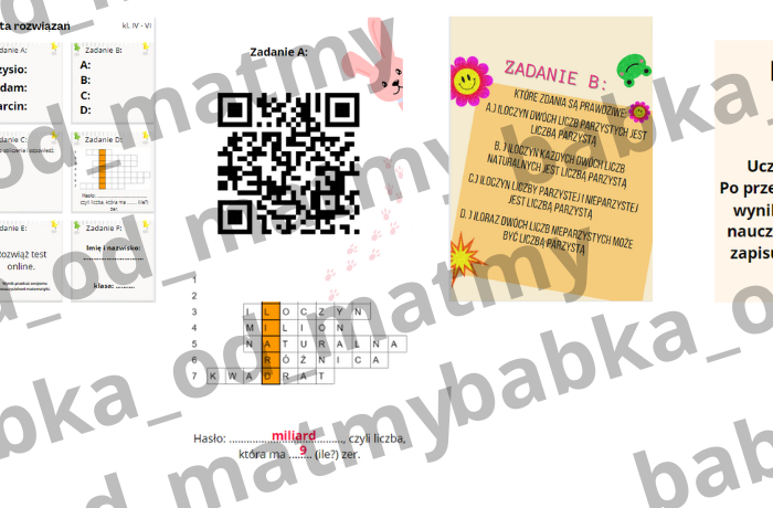 Dzień tabliczki mnożenia - zabawa z kodami QR