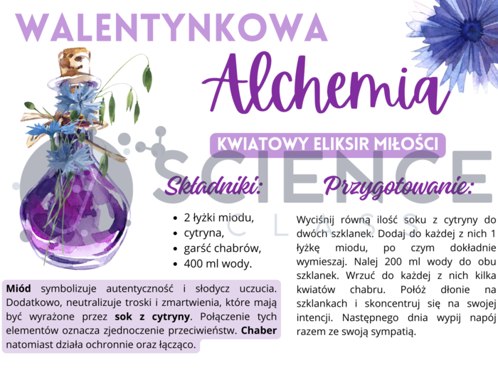Gazetka walentynkowa do pracowni chemicznej