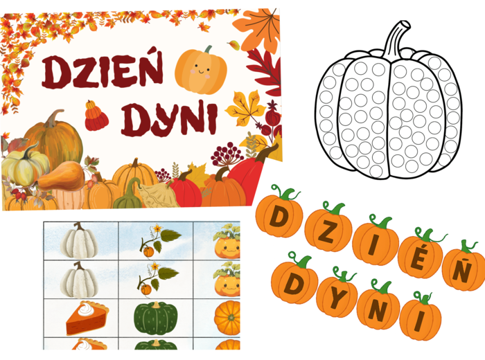 Dzień Dyni - materiały dydaktyczne, dekoracje