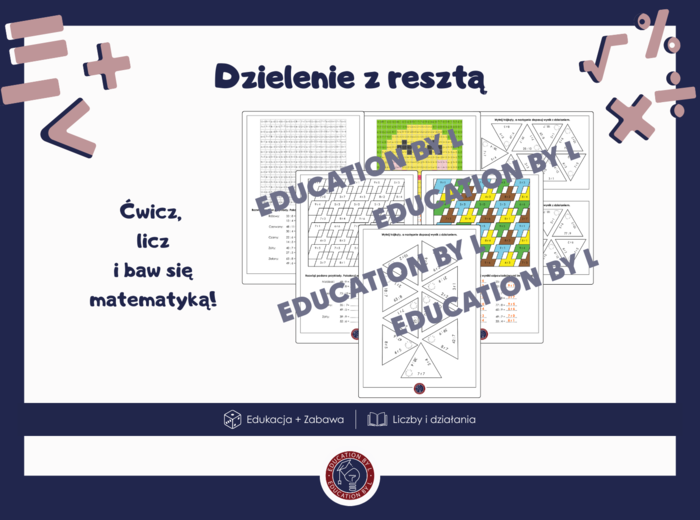 Dzielenie z resztą na wesoło! | Kodowanie, emotki i gra trimino | Pakiet z rozwiązaniami