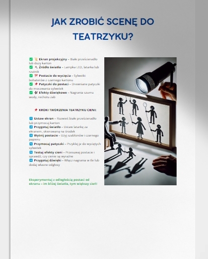 Teatrzyk cieni lub pacynkowy. Dlaczego rzeka płacze?