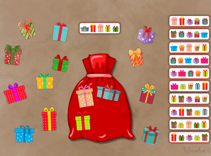 Układanka „Prezenty Świętego Mikołaja” – zabawa edukacyjna PDF