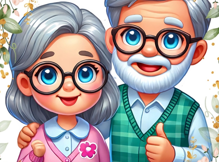 DZIEŃ BABCI I DZIADKA - zestaw materiałów, grafika XXL