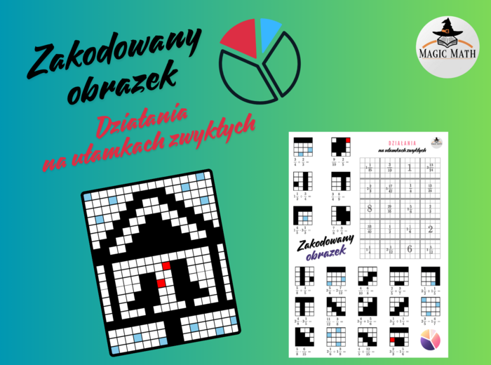 ZAKODOWANY OBRAZEK - Działania na ułamkach zwykłych