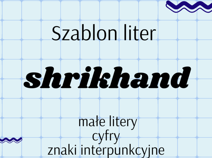 Szablon liter – shrikhand – małe