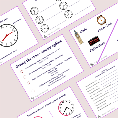 Angielski - słownictwo A1/A2 - zestaw 7 ebooków tematycznych