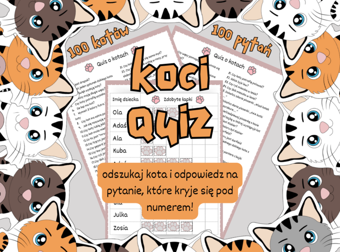 Koci QUIZ z zabawą ruchową + ciekawostki