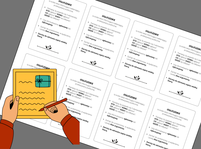 OGŁOSZENIE - wklejka - ćwiczenia redakcyjne - egzamin