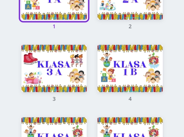 Tabliczka na drzwi klasy 1-3