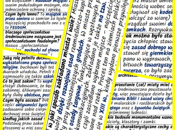 Kościół, społeczeństwo i kultura w średniowieczu – KOMPLET NOTATEK