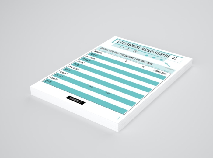 CZASOWNIKI NIEREGULARNE 01 - tabelki wg grup - do uzupełnienia