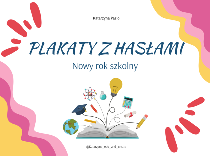 Plakaty z hasłami - nowy rok szkolny