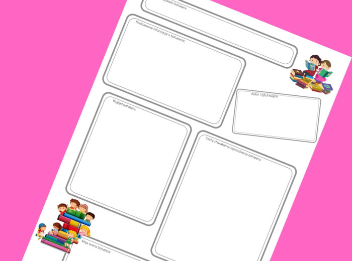 Bohater literacki - karta pracy