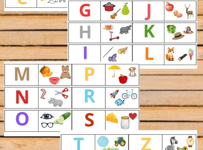 Alfabet na tablicę do wycięcia
