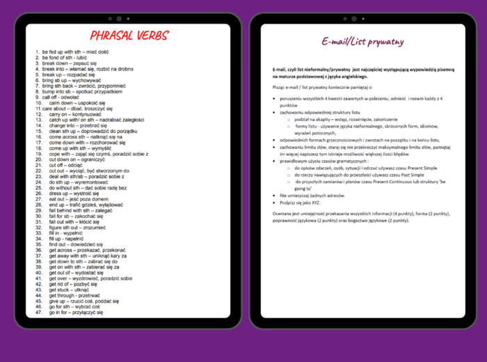 Notatki 8-klasisty - Język angielski