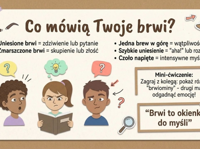 Mowa ciała, Komunikacja niewerbalna - materiały na gazetkę/prezentacje/rewalidację/trening umiejętności społecznych