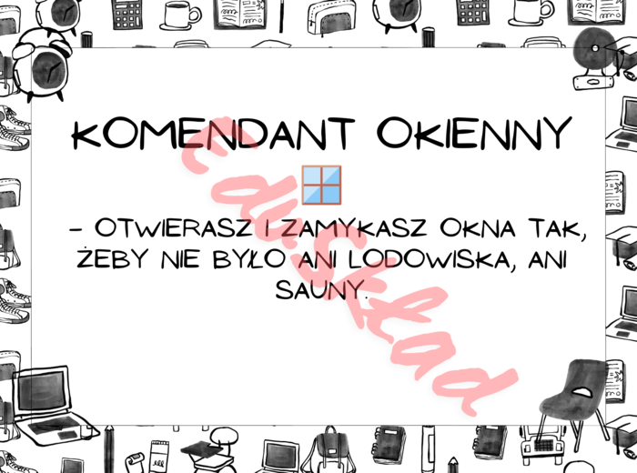 📰 Gazetka „Obowiązki Dyżurnego” 🚨