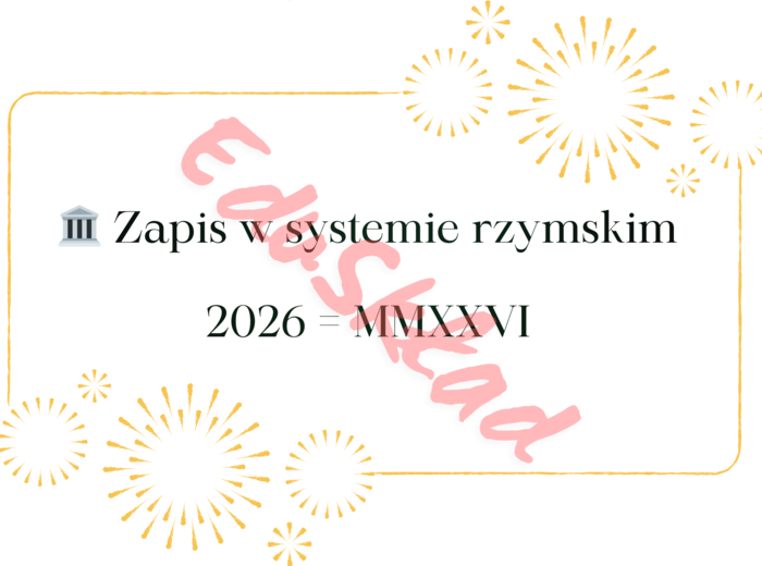 📌 Poznaj liczbę 2026 – karty matematyczne na Nowy Rok
