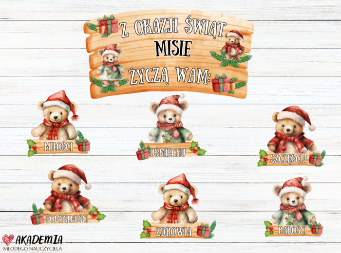 ŻYCZENIA ŚWIĄTECZNE - MISIE - INNE NAZWY TEŻ DOSTĘPNE