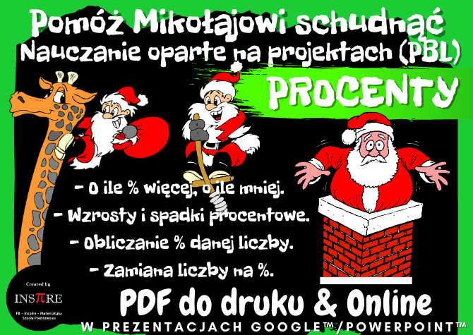 PROCENTY Projekt matematyczny: Pomóż Mikołajowi schudnąć – Nauczanie Oparte na Projektach (PBL) dla kl.6-8
